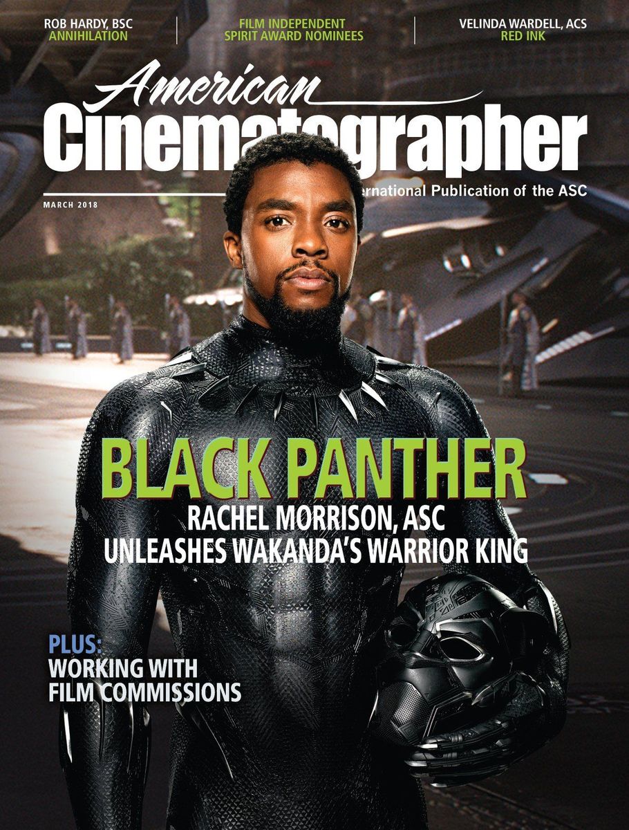 AMERICAN CINEMATOGRAPHER magazine side cover  March 2018