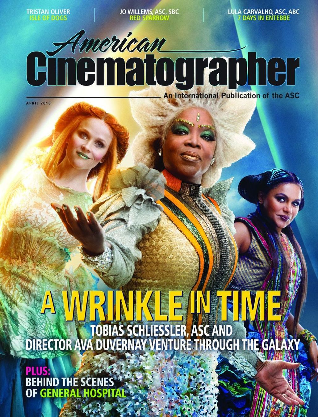 AMERICAN CINEMATOGRAPHER magazine side cover  April 2018