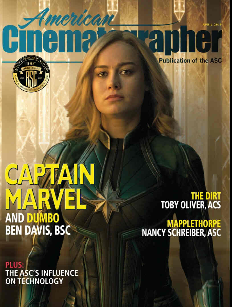 AMERICAN CINEMATOGRAPHER magazine side cover  April 2019