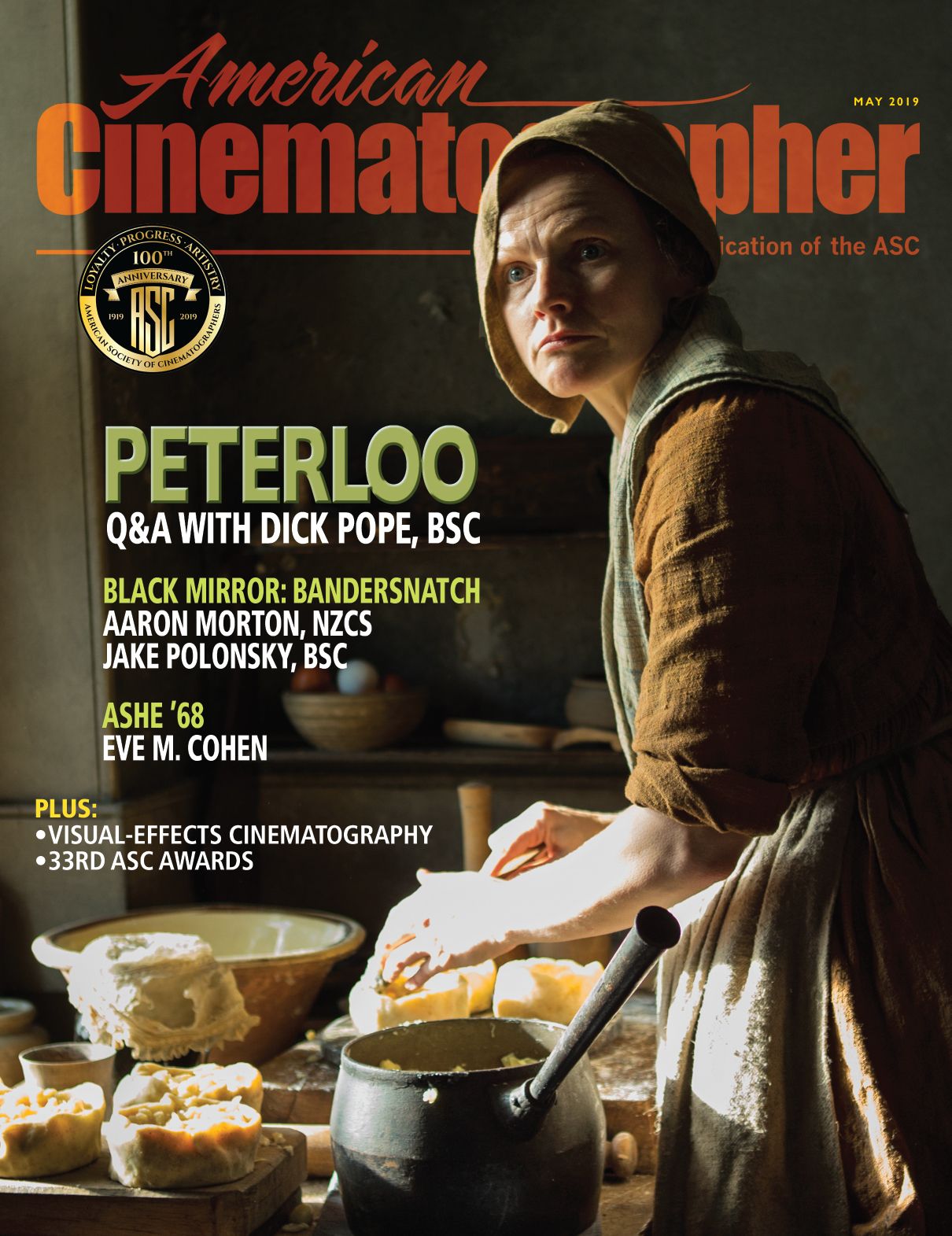 AMERICAN CINEMATOGRAPHER magazine side cover  May 2019