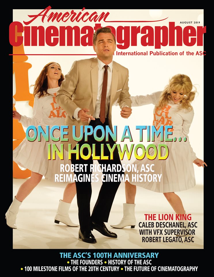 AMERICAN CINEMATOGRAPHER magazine side cover  August 2019