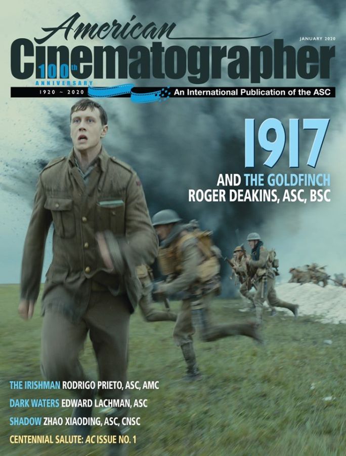 AMERICAN CINEMATOGRAPHER magazine side cover  January 2020