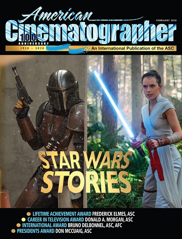 AMERICAN CINEMATOGRAPHER magazine side cover  February 2020