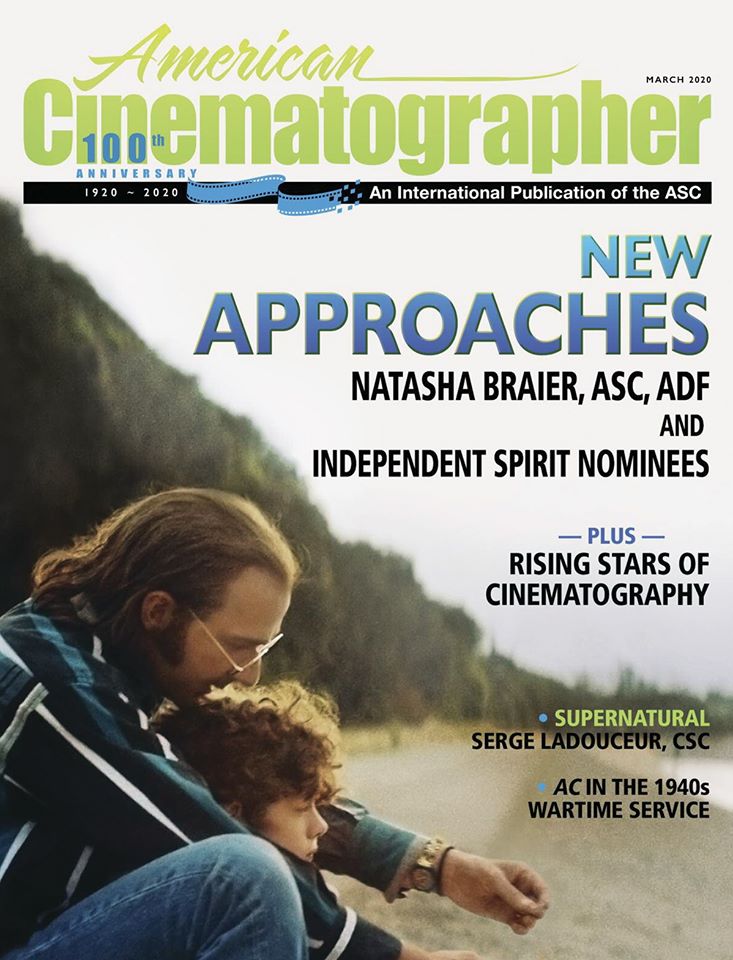 AMERICAN CINEMATOGRAPHER magazine side cover  March 2020