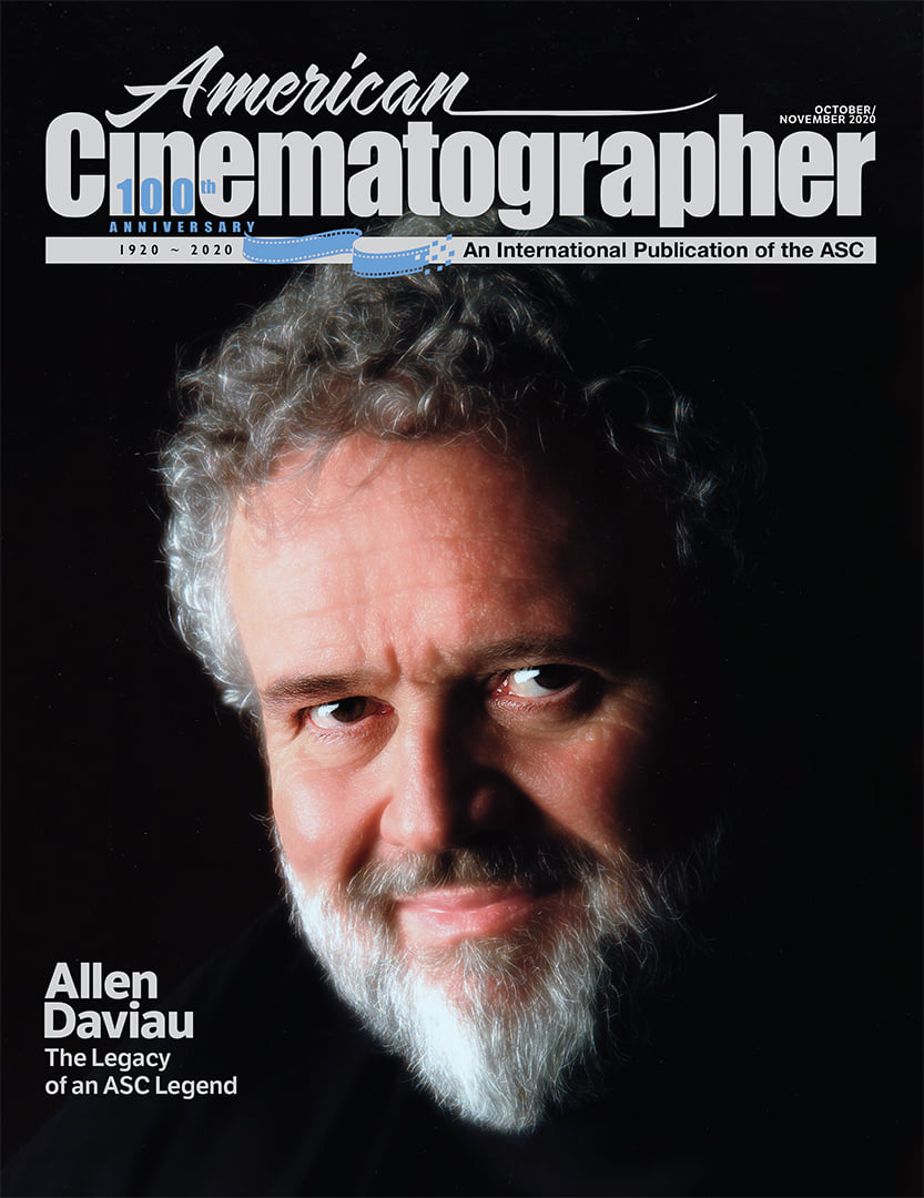 AMERICAN CINEMATOGRAPHER magazine side cover  October/November 2020