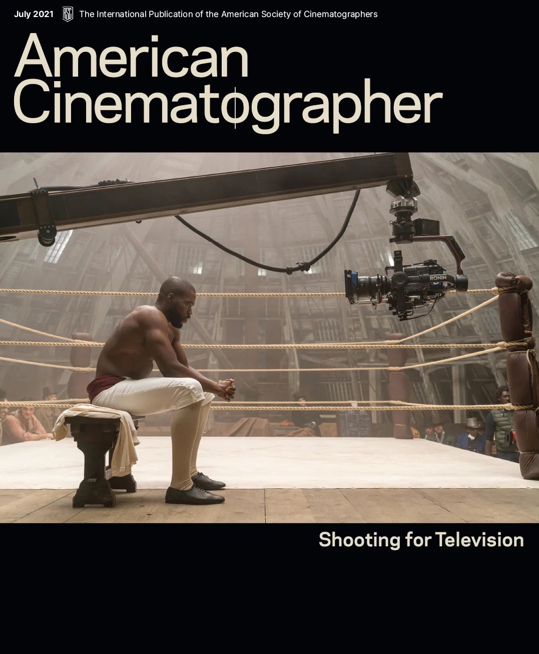 AMERICAN CINEMATOGRAPHER magazine side cover  July 2021