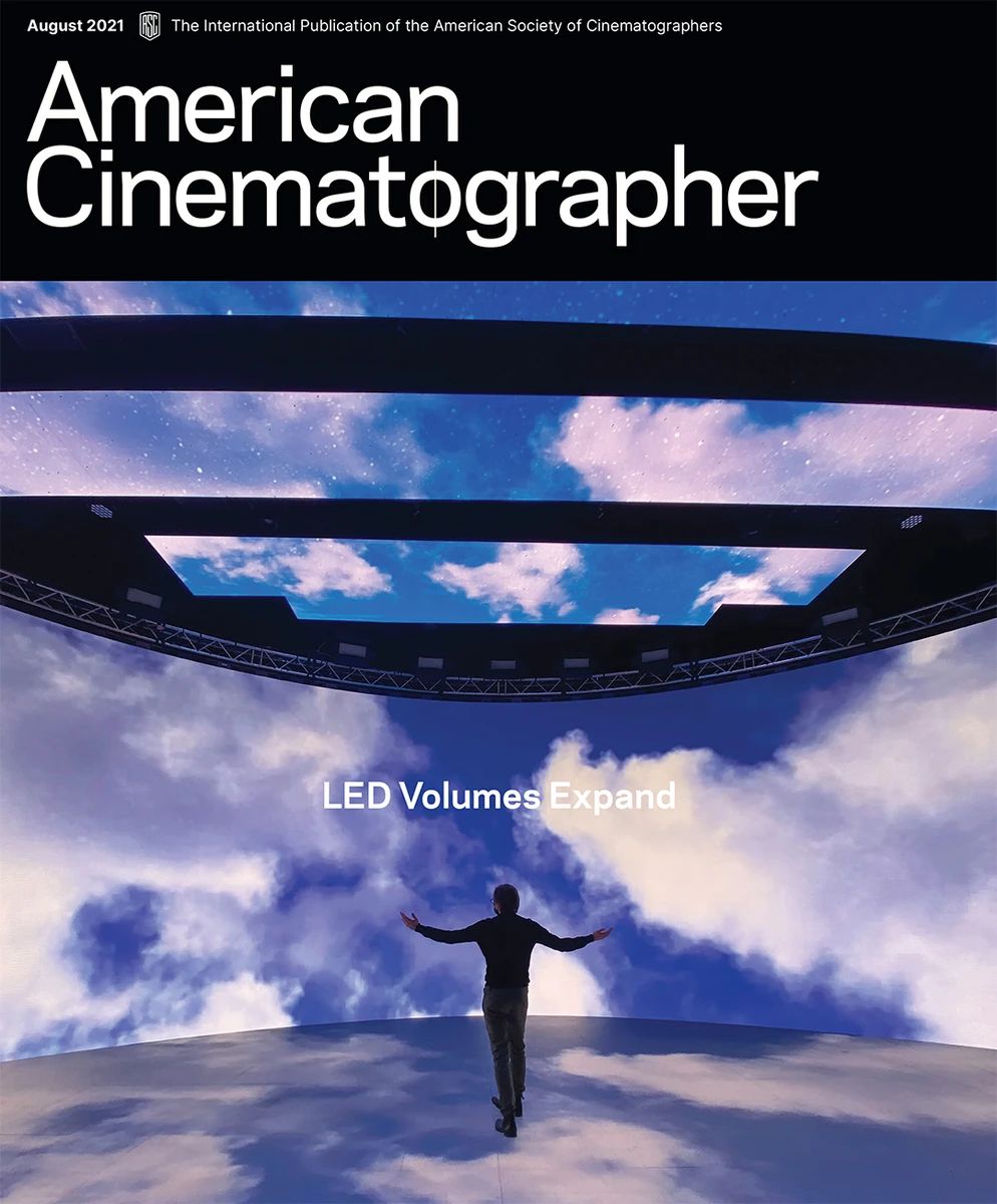 AMERICAN CINEMATOGRAPHER magazine side cover  August 2021