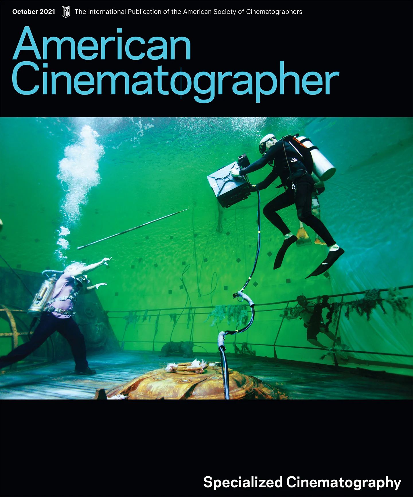 AMERICAN CINEMATOGRAPHER magazine side cover  October 2021
