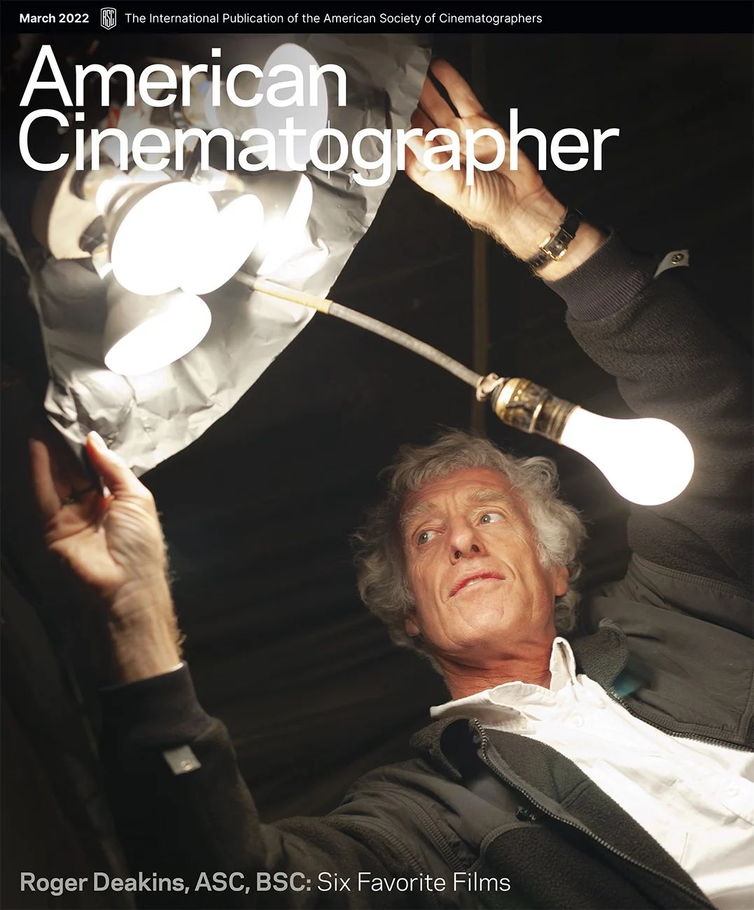 AMERICAN CINEMATOGRAPHER magazine side cover  March 2022