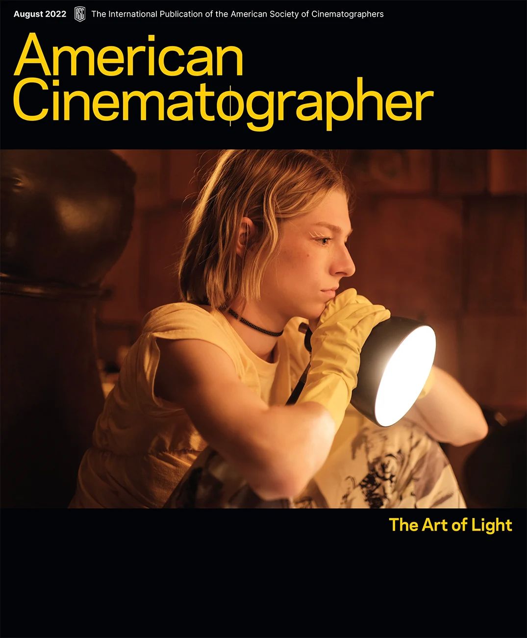 AMERICAN CINEMATOGRAPHER magazine side cover  August 2022