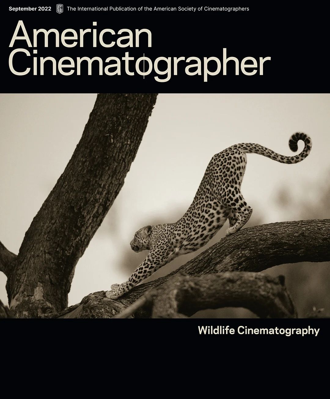 AMERICAN CINEMATOGRAPHER magazine side cover  September 2022