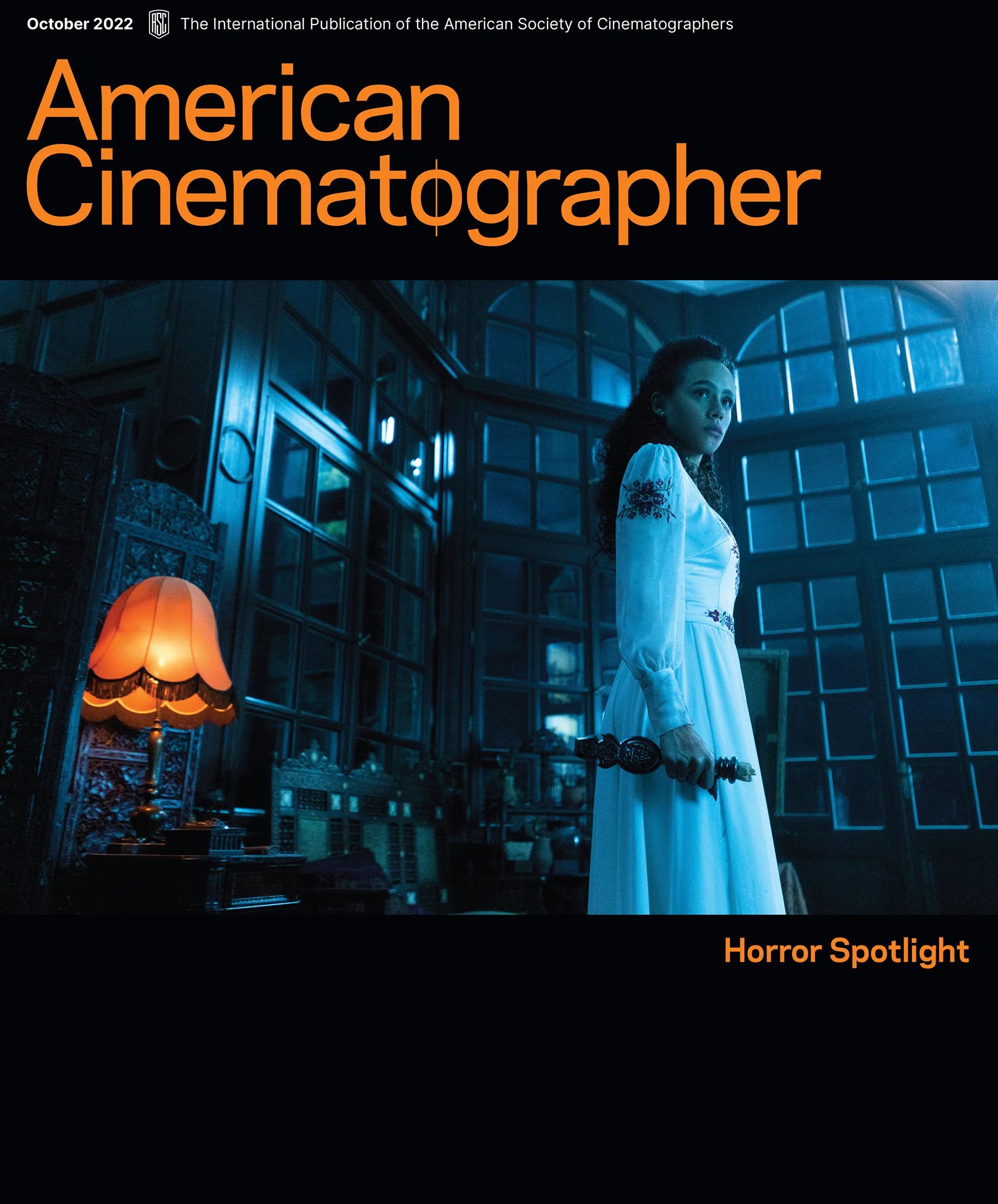 AMERICAN CINEMATOGRAPHER magazine side cover  October 2022