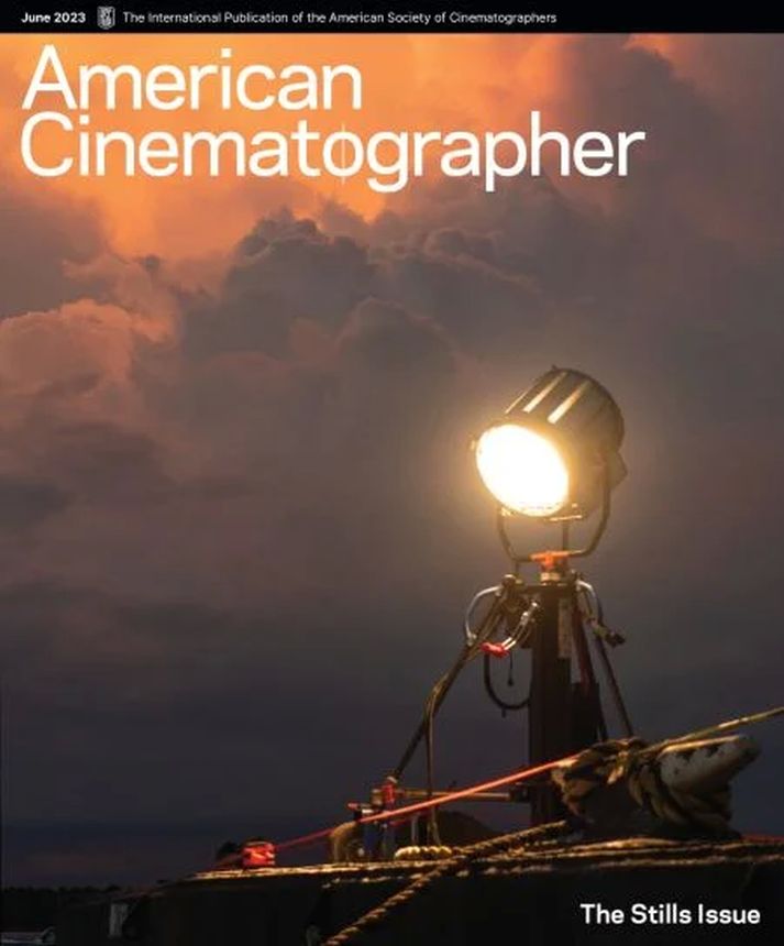 AMERICAN CINEMATOGRAPHER magazine side cover  June 2023