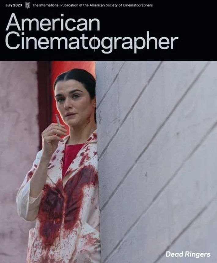 AMERICAN CINEMATOGRAPHER magazine side cover  July 2023