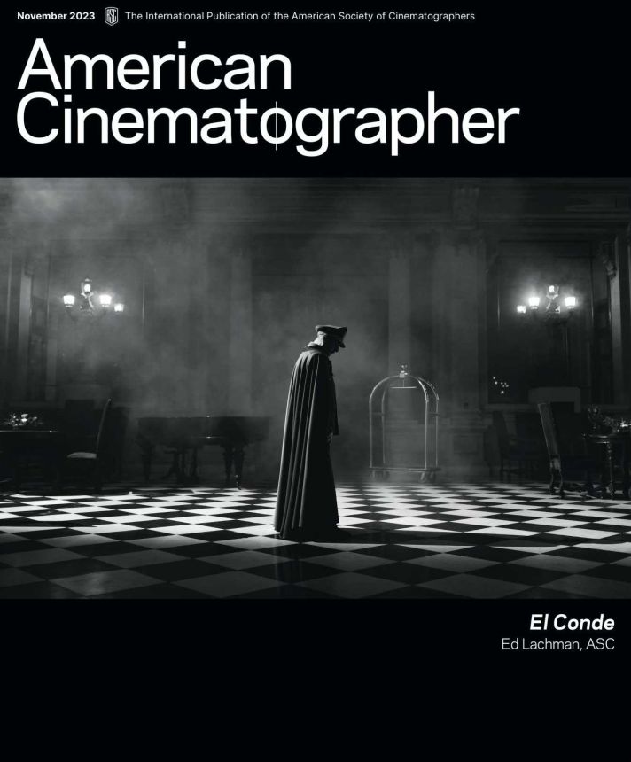 AMERICAN CINEMATOGRAPHER magazine side cover  November 2023