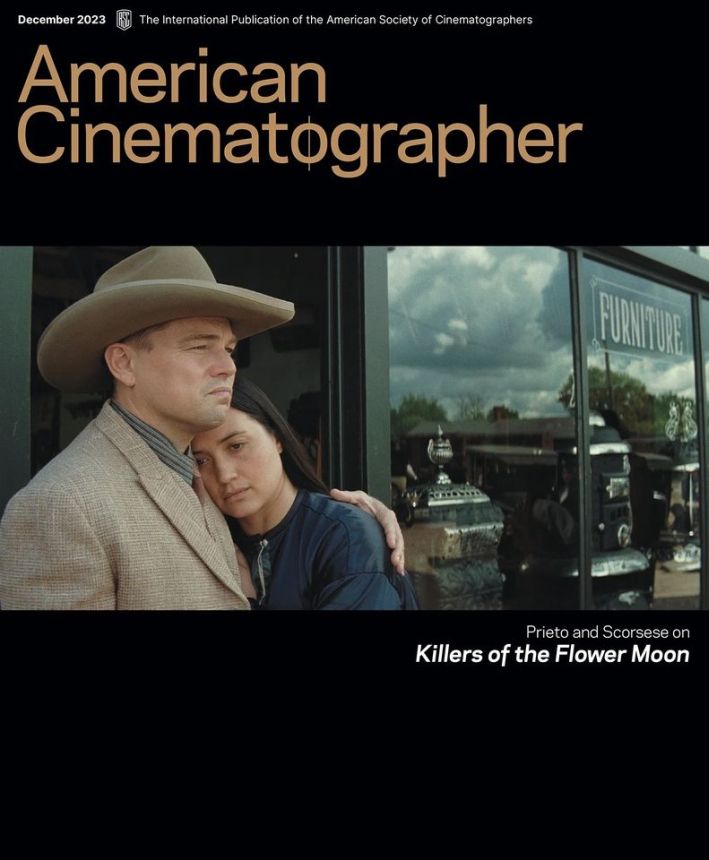 AMERICAN CINEMATOGRAPHER magazine side cover  December 2023