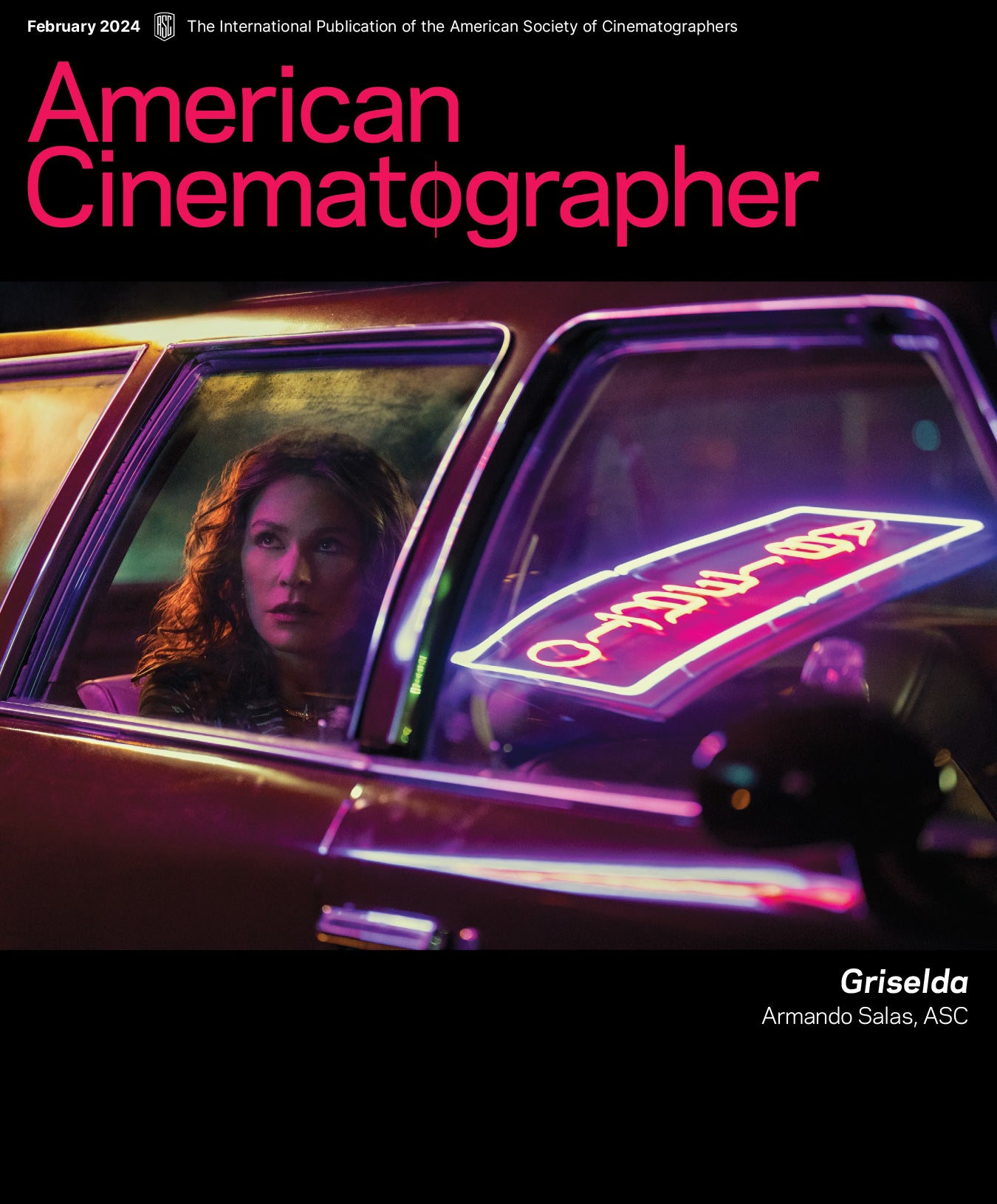 AMERICAN CINEMATOGRAPHER magazine side cover  February 2024