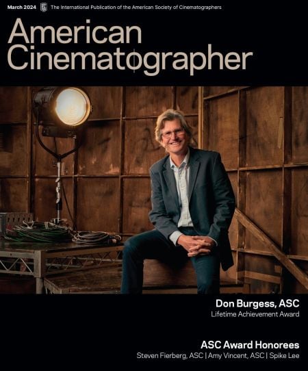 AMERICAN CINEMATOGRAPHER magazine side cover  March 2024