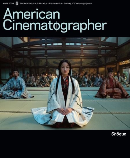 AMERICAN CINEMATOGRAPHER magazine side cover  April 2024