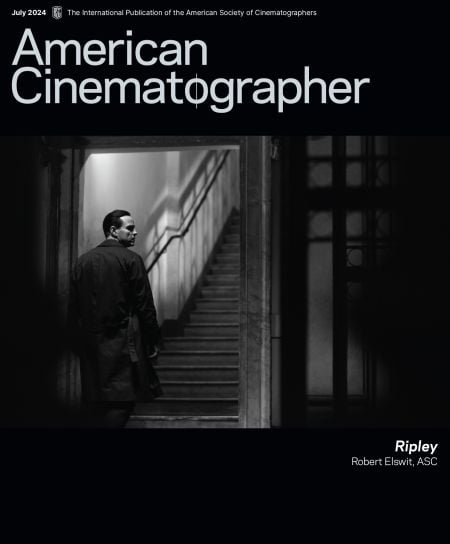 AMERICAN CINEMATOGRAPHER magazine side cover  July 2024