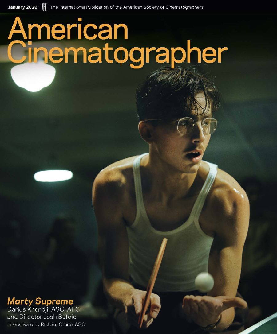 AMERICAN CINEMATOGRAPHER magazine side cover  January 2026