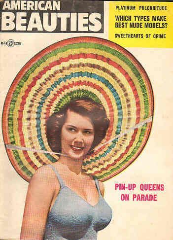 AMERICAN BEAUTIES magazine side cover Issue 2  Vol 1 # 2 January/February 1953