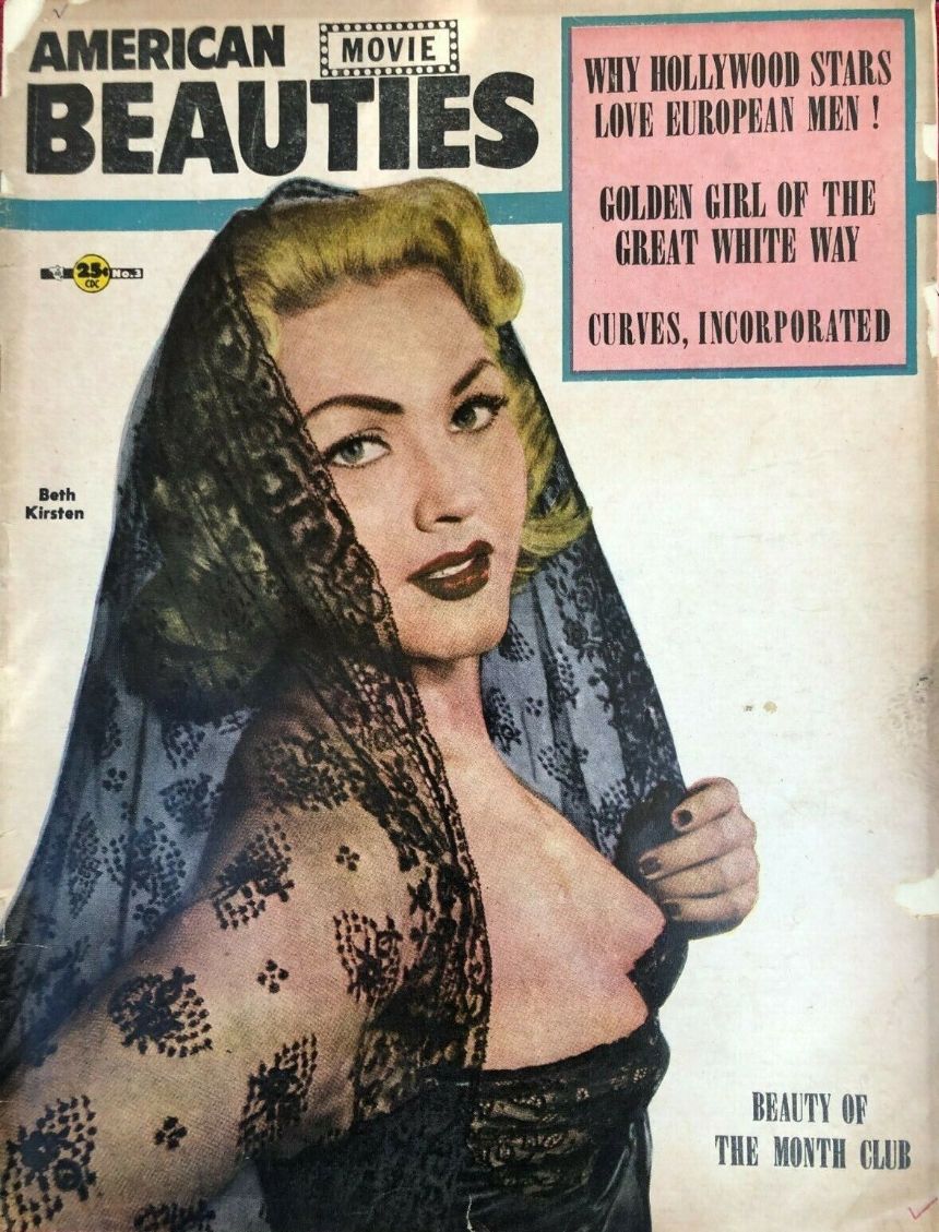 AMERICAN BEAUTIES magazine side cover Issue 3 April-May 1953