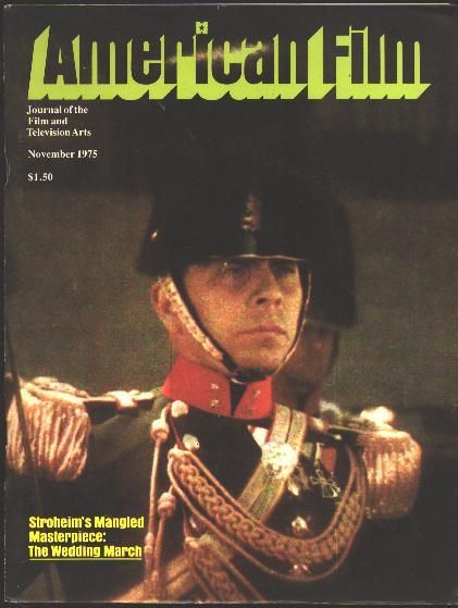 AMERICAN FILM magazine side cover Issue 2 November 1975