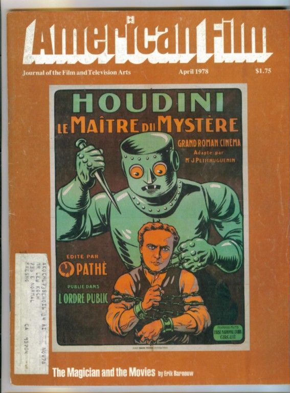 AMERICAN FILM magazine side cover Issue 26 April 1978