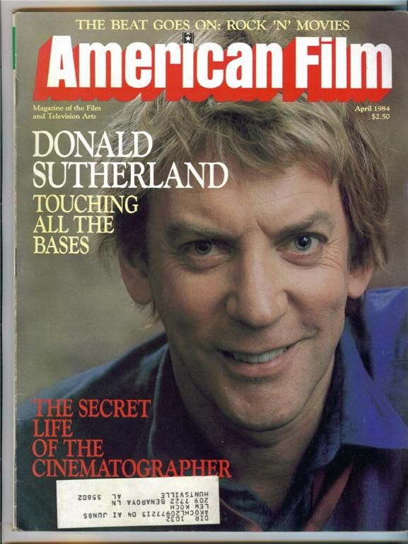 AMERICAN FILM magazine side cover Issue 86 April 1984