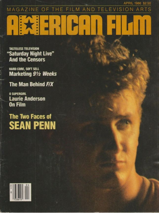 AMERICAN FILM magazine side cover Issue 106 April 1986