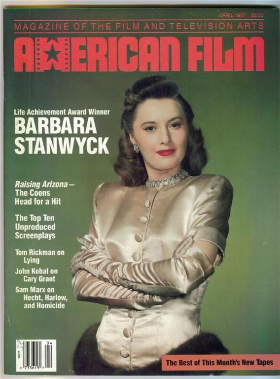 AMERICAN FILM magazine side cover Issue 116 April 1987