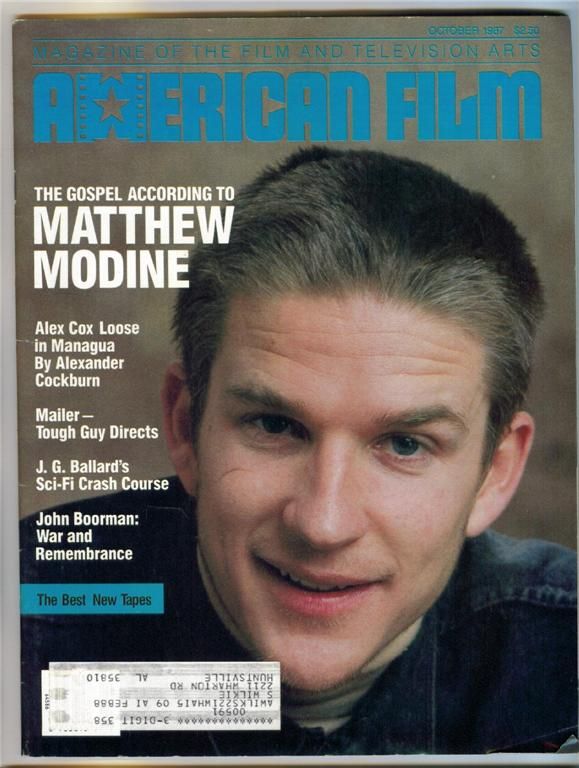 AMERICAN FILM magazine side cover Issue 121 October 1987
