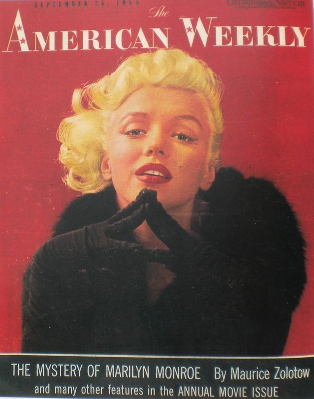 AMERICAN WEEKLY magazine side cover 25 September 1955