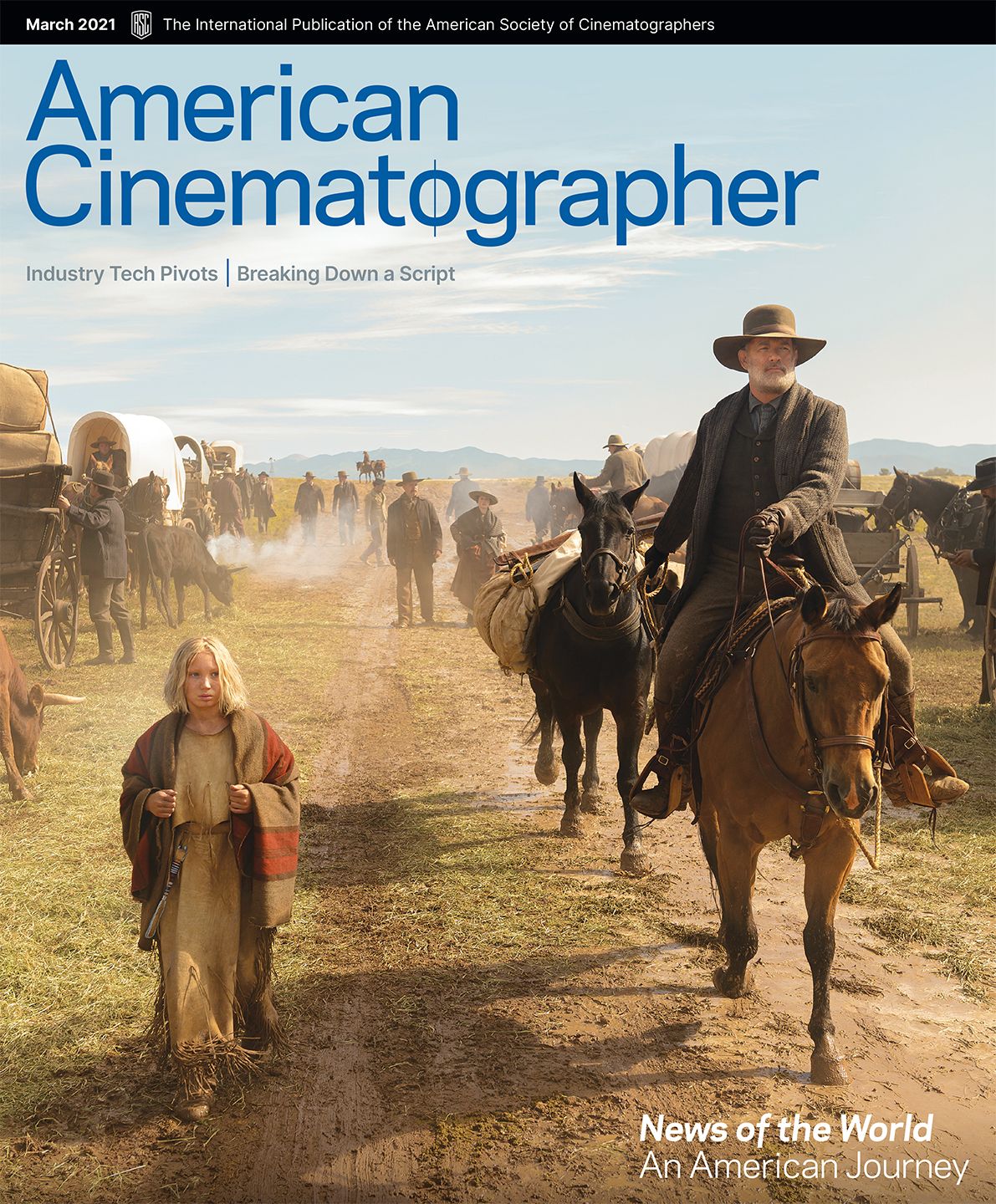 AMERICAN CINEMATOGRAPHER magazine side cover  March 2021