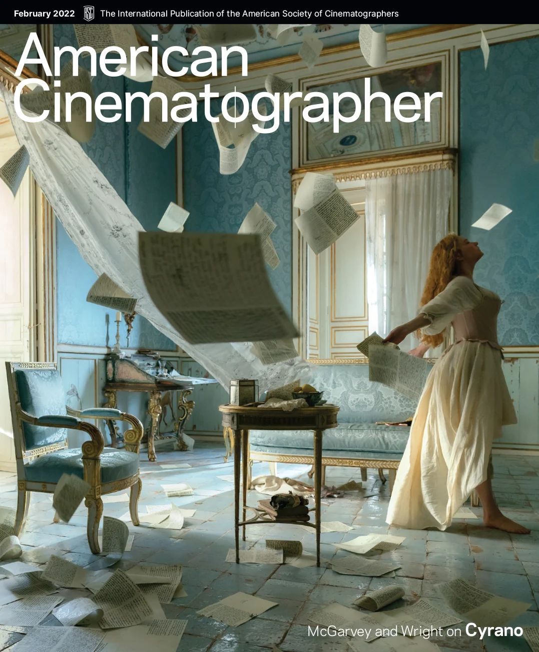 AMERICAN CINEMATOGRAPHER magazine side cover  February 2022