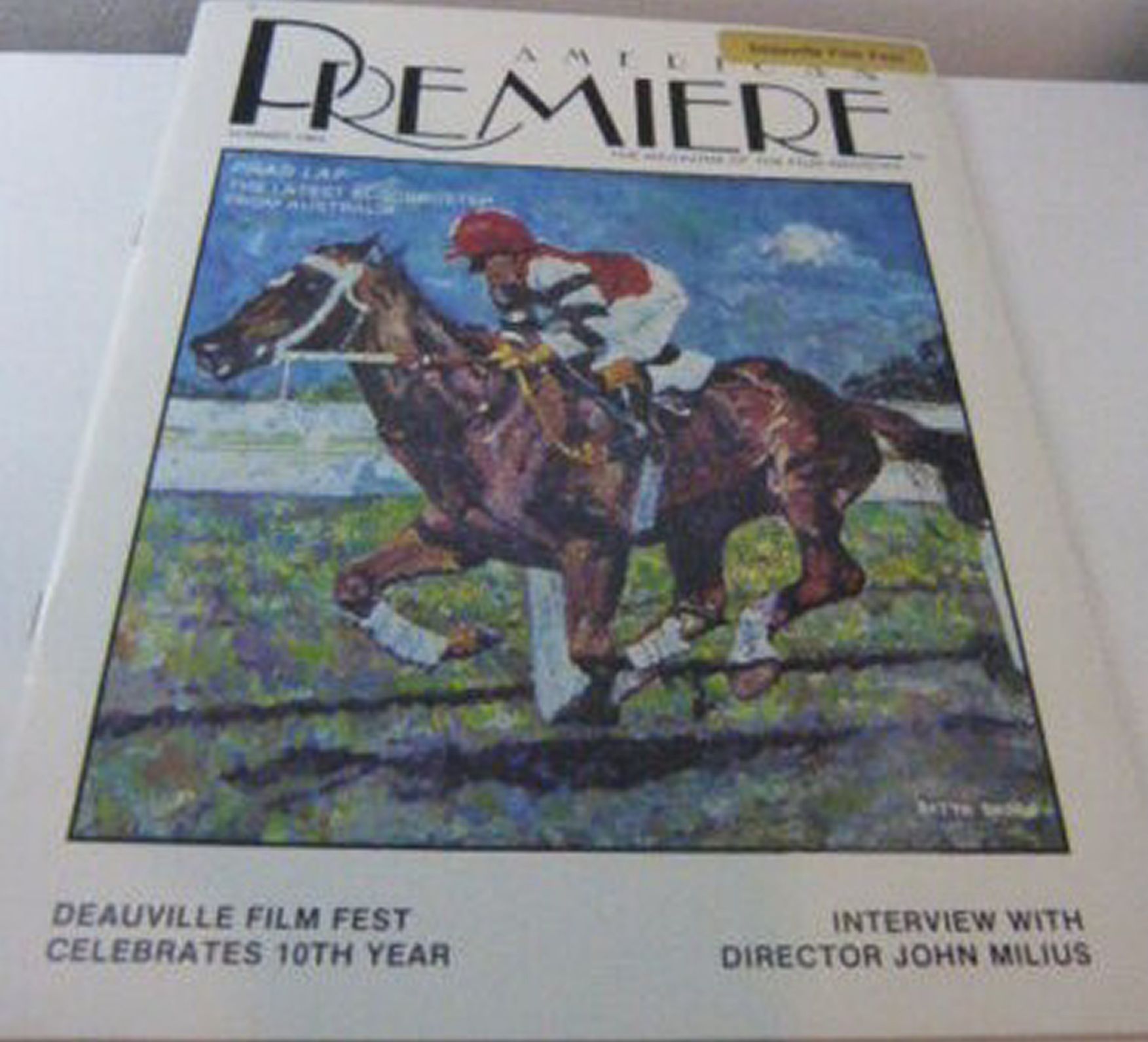 AMERICAN PREMIERE magazine side cover Summer 1984