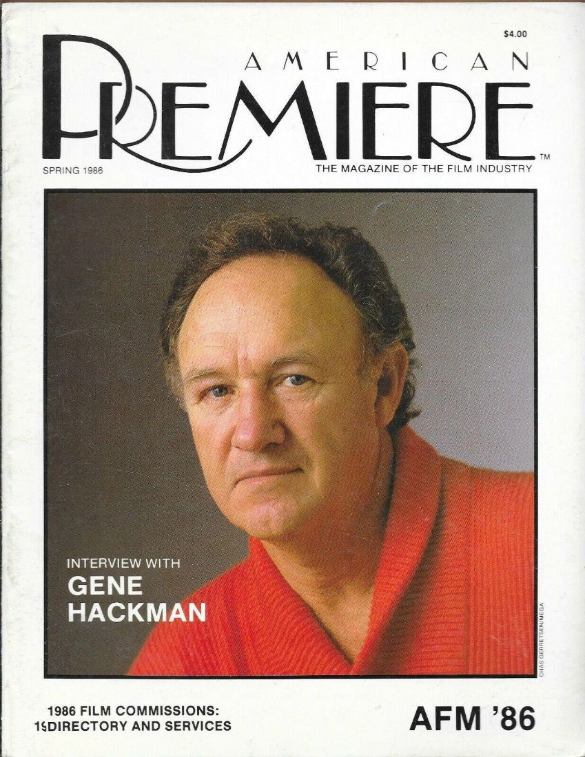AMERICAN PREMIERE magazine side cover Spring 1986