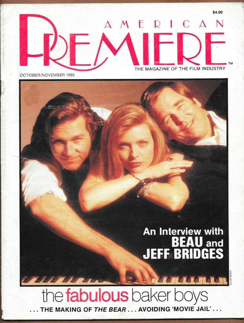 AMERICAN PREMIERE magazine side cover  October/November 1989
