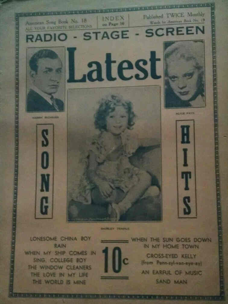 AMERICAN SONG BOOK magazine side cover Issue 18  1930