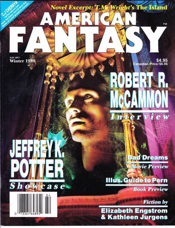 AMERICAN FANTASY magazine side cover Winter 1988
