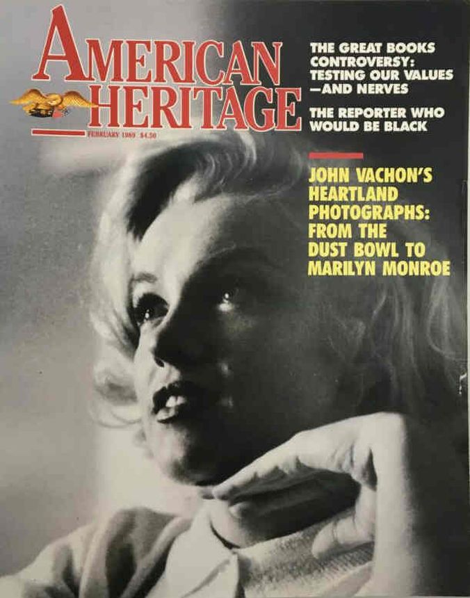 AMERICAN HERITAGE magazine side cover  February 1989