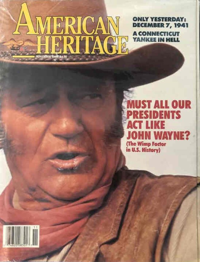 AMERICAN HERITAGE magazine side cover  November 1989