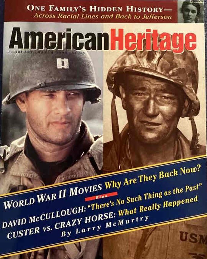 AMERICAN HERITAGE magazine side cover  February/March 1999