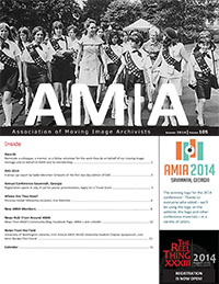 AMIA NEWSLETTER magazine side cover Summer 2014
