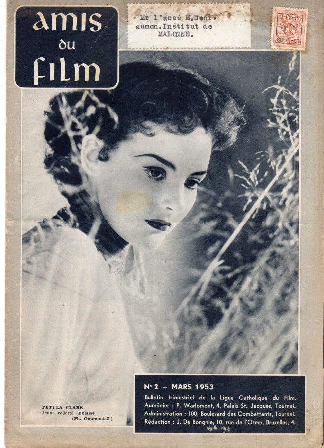 AMIS DU FILM magazine side cover Issue 2 March 1953
