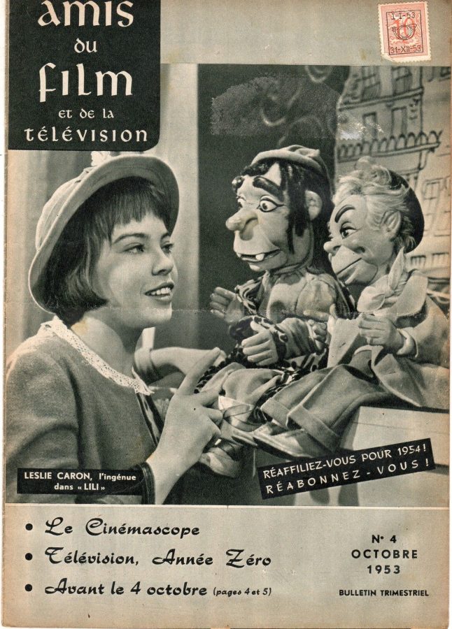 AMIS DU FILM magazine side cover Issue 4 October 1953