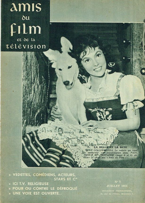 AMIS DU FILM magazine side cover Issue 7 July 1954