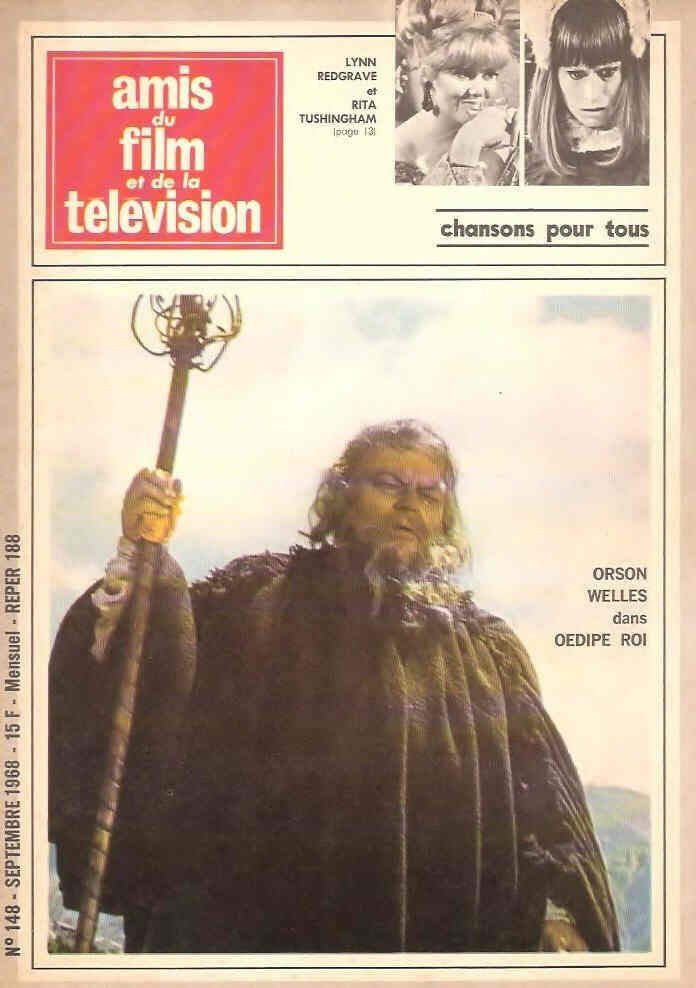 AMIS DU FILM magazine side cover Issue 148 September 1968