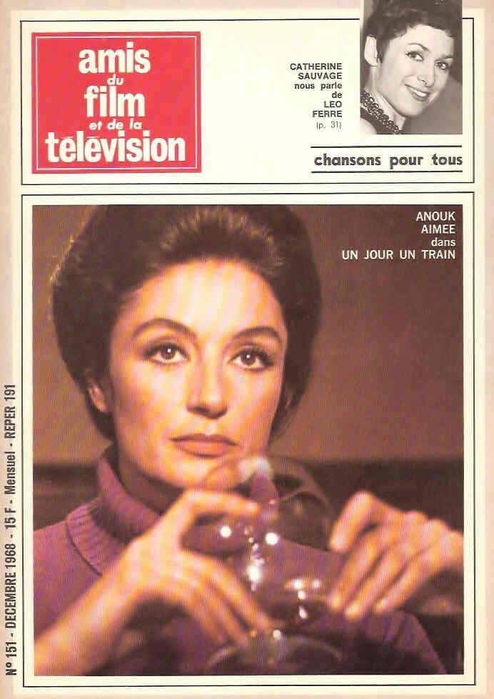 AMIS DU FILM magazine side cover Issue 151 December 1968
